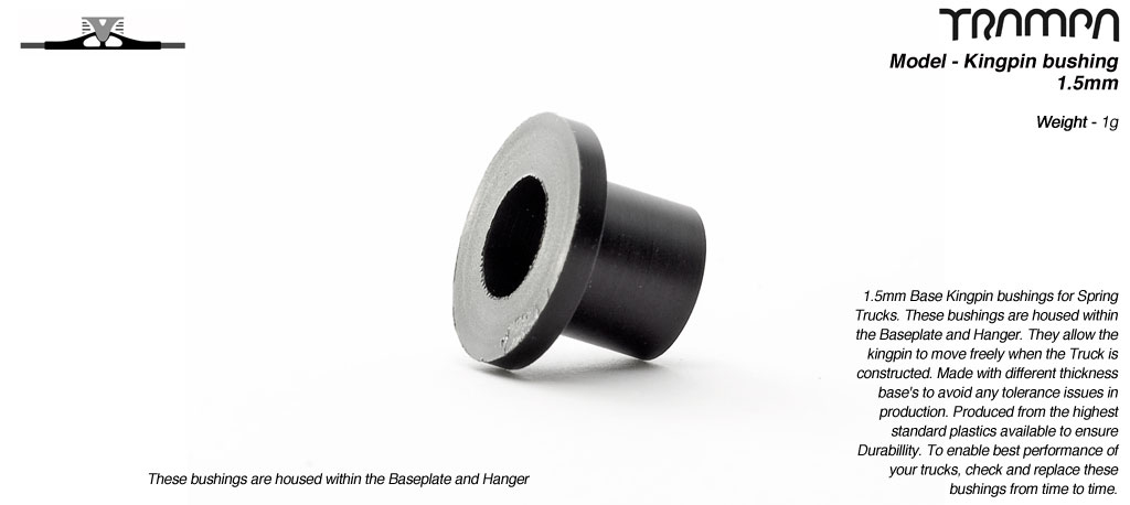 Kingpin bushings 1.5mm Base for Spring Trucks