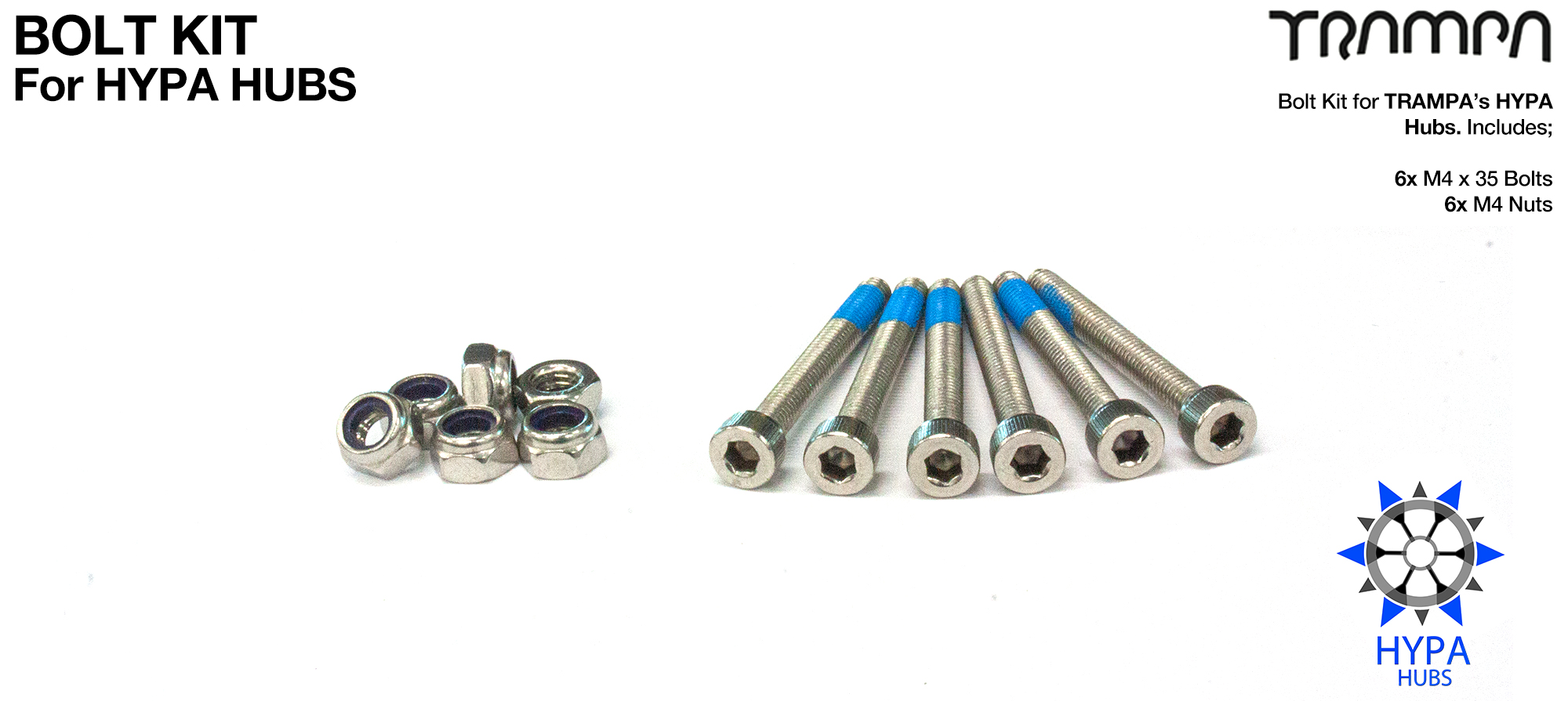 M4 x 35mm HYPA hub bolt kit