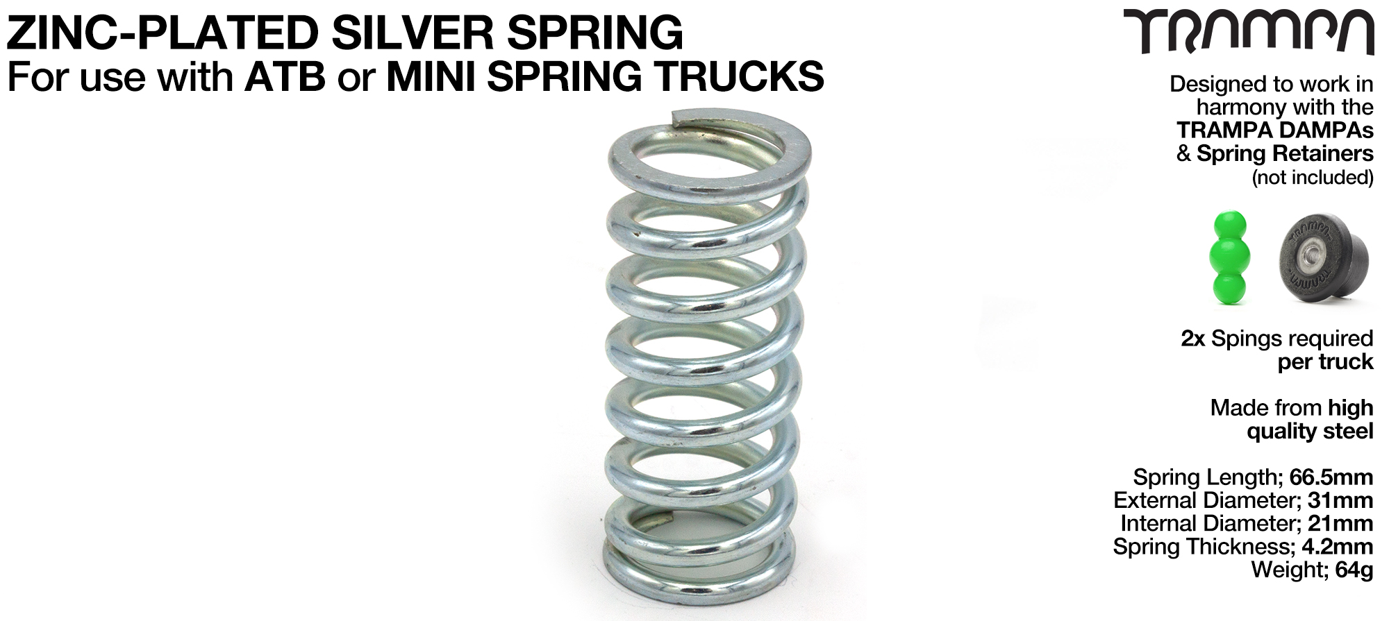 Polished steel Springs