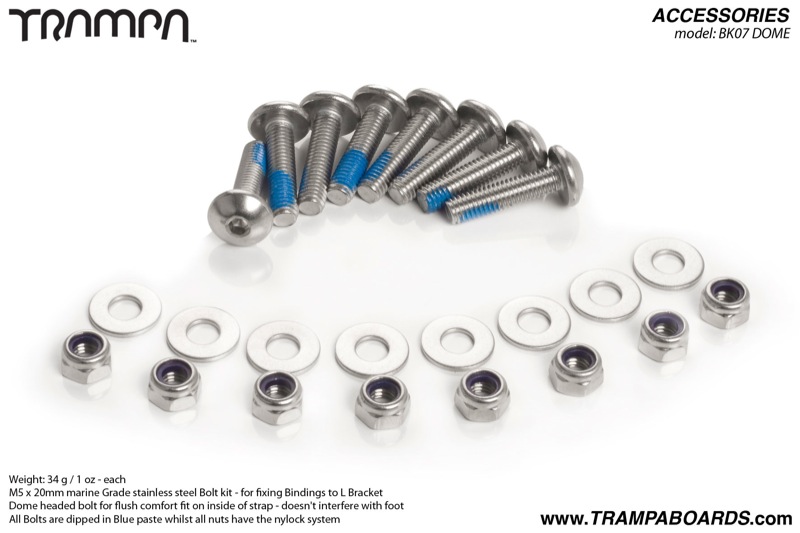 M5 x 20 Stainless steel Dome head bolt for bindings