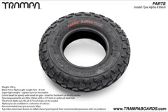 Black Primo Striker tyre  -  8 Inch