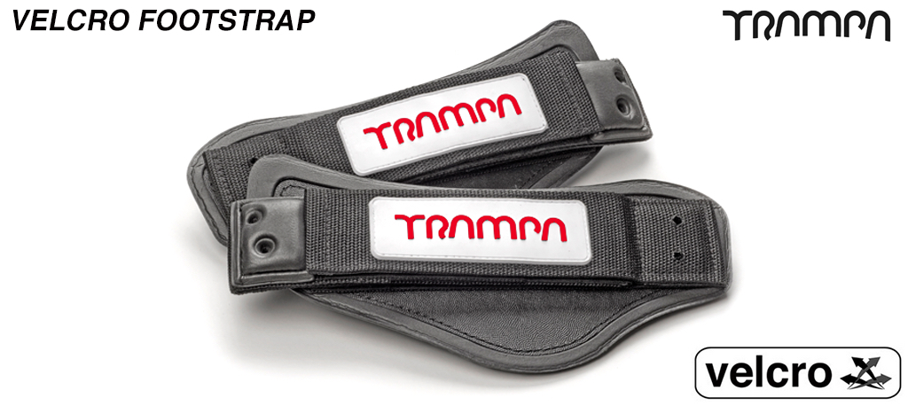 White base with Red logo patch on Black foam velcro straps