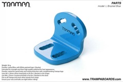 L Bracket - Powder coated Blue with White logo