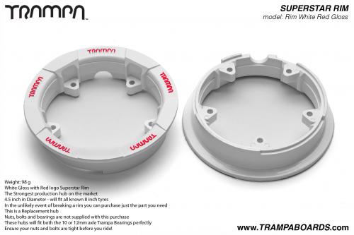 White Gloss with Red logo Superstar Rim