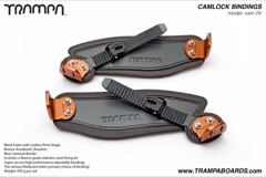 Camlock Bindings - Carbon print on Black Foam, Bronze L brackets and Black Camlocks