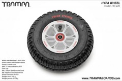 White Gloss with Red logo HYPA hub with 8 inch striker tyre