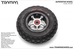 Black Gloss and White logo Rim with Silver Anodised spokes and Black Alpha Tyre