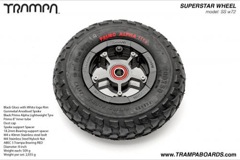 Black Gloss and White logo Rim with Gunmetal Anodised spokes and Black Alpha Tyre