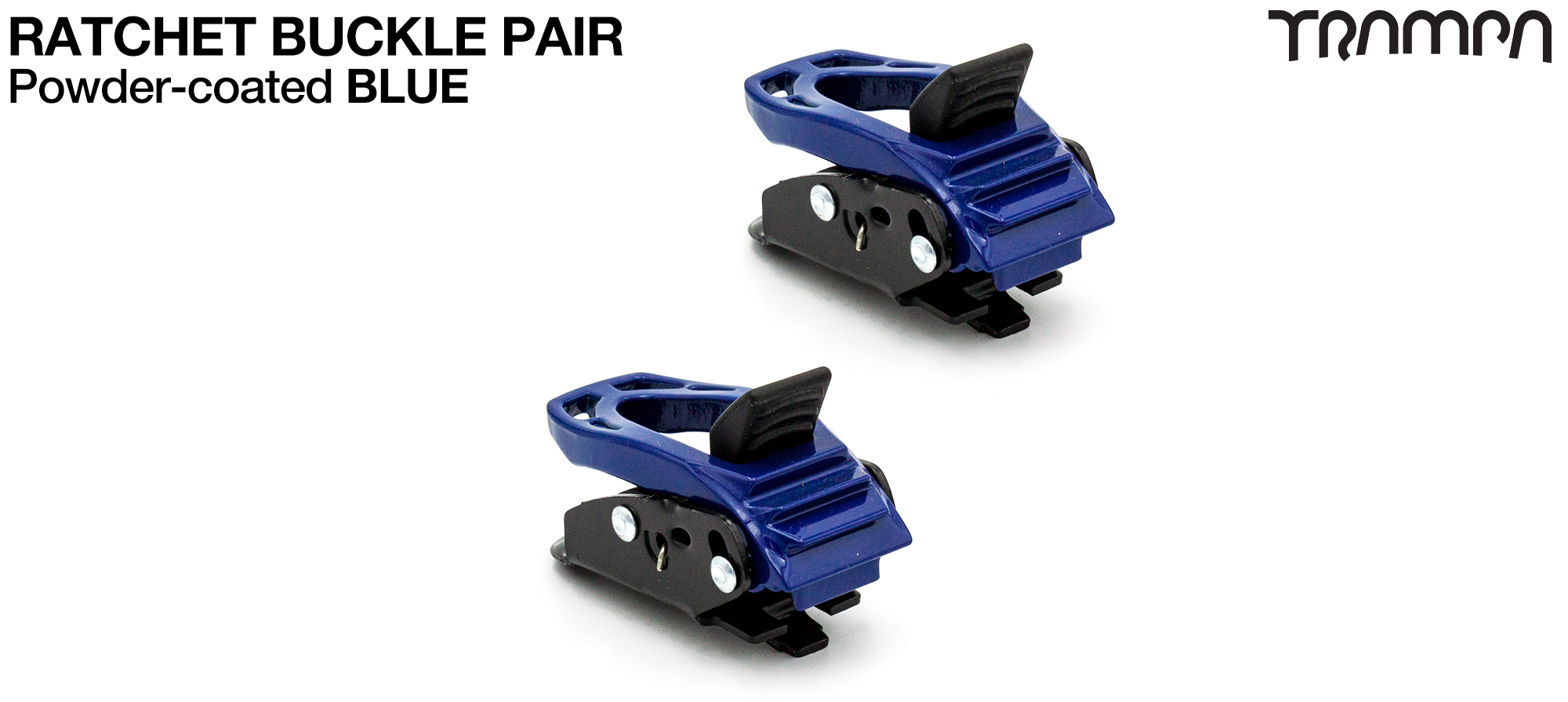 Bue painted Ratchet buckles x 2