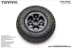 Black Gloss Hypa hub with Black Trampa Tyre