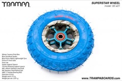 Winter Cammo rim with Blue Anodised Spokes Blue Alpha tyre and Red Bearings