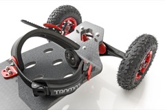Custom Holy Pro Mountainboard with Superstars wheels and Ratchet bindings