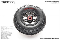 Superstar wheel -  Black Rim with Black Anodised Spokes and Black Alpha tyre