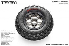 Superstar Wheel - Matt Black Rim with Silver Anodised Spokes and Black Alpha Tyre