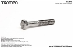 M6 x 25mm Countersunk Stainless steel bolt