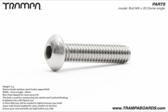 M5 x 20 Stainless steel Dome head bolt