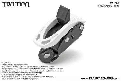 Ratchet Buckle Powder coated White