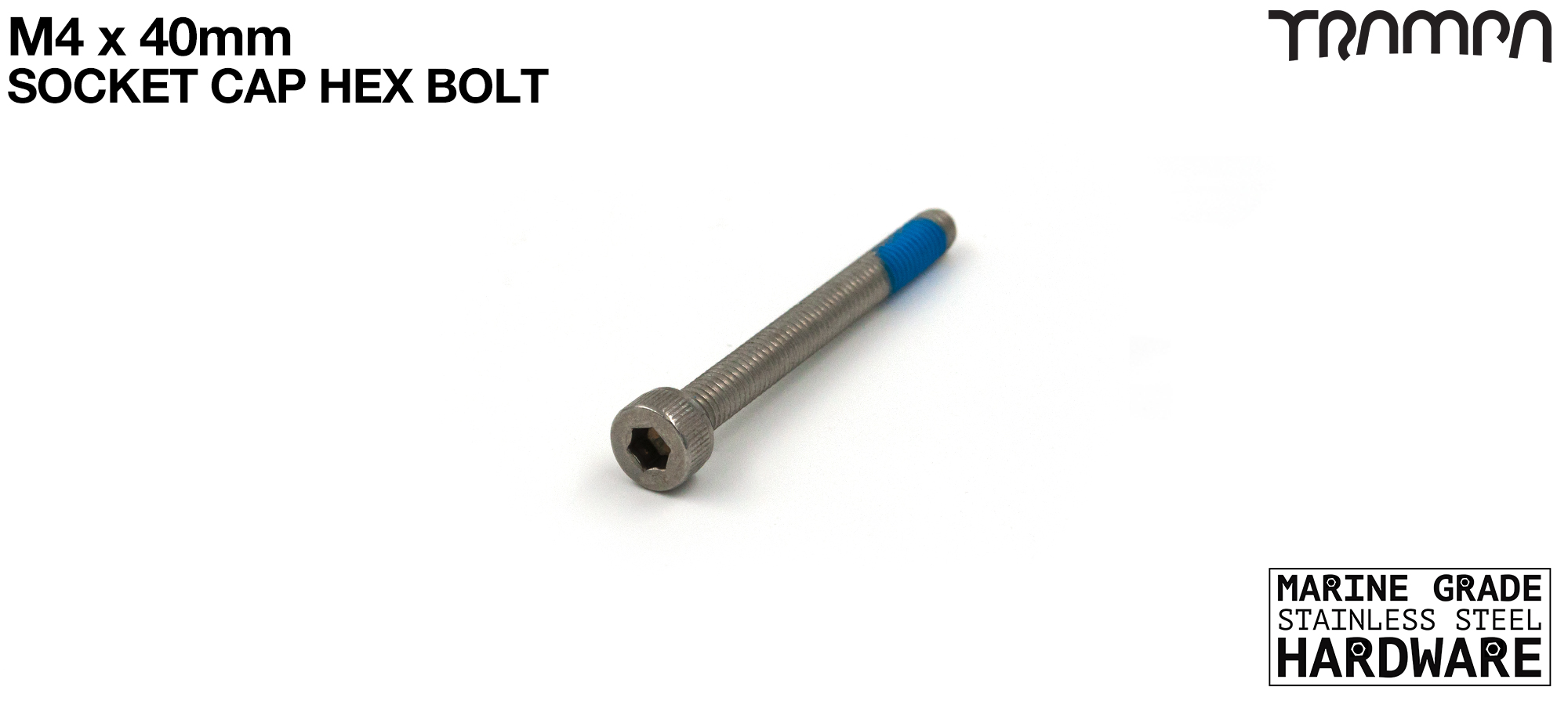 M4 x 40mm Stainless steel Superstar hub bolt