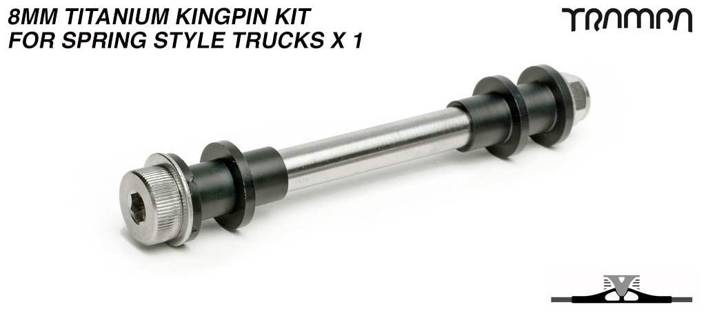 2 x Titanium king pin conversion kit for spring trucks