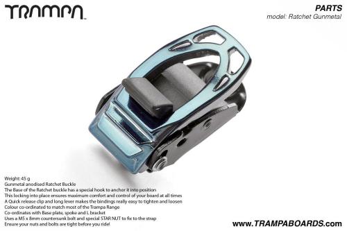 Ratchet Buckle annodized Gunmetal
