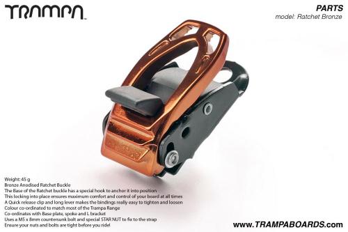 Ratchet buckle annodized Bronze