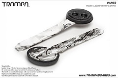 Ladder strap - Winter Cammo strap on Black foam