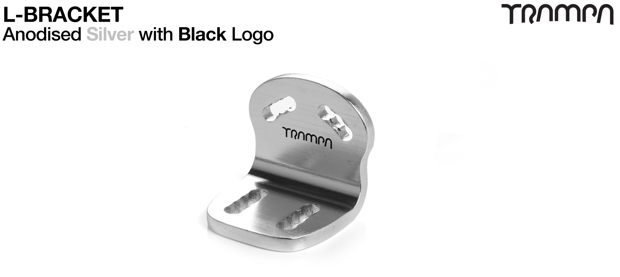 L Bracket - Silver Anodized with Black logo