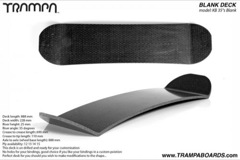 35 degree Short TRAMPA Kiteboard - Blank Deck