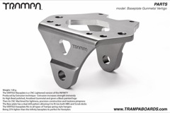 Vertigo Baseplate - Gunmetal Anodized, CNC lightened with Black Logo