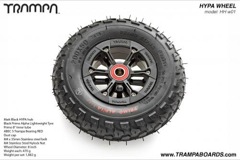 Matt Black Hypa hub with Black Alpha Tyre