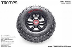 Black Gloss Hypa hub with Black Alpha tyre