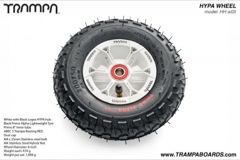 White Gloss with Black logo Hypa hub and Black Alpha tyre