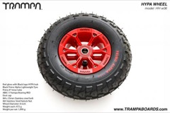 Red Gloss Black logo Hypa hub with Black Alpha tyre