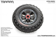 Carbon fiber print Hypa hub with Black Alpha tyre