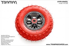 Matt Black Hypa hub with Red Alpha tyre
