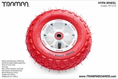 White Gloss Red logo Hypa hub with Red Alpha tyre