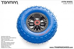 Matt Black Hypa hub with Blue Alpha tyre