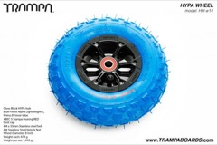Black Gloss Hypa hub with Blue Alpha tyre