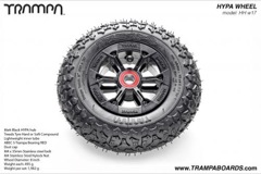 Matt Black Hypa hub with Black Trampa Tyre