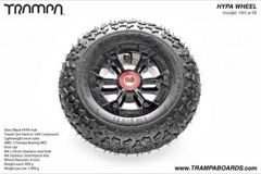 Black Gloss Hypa hub with Black Trampa Tyre