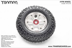 White Gloss Black logo Hypa hub with Black Trampa Tyre