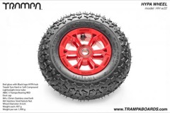 Red Gloss Black logo Hypa hub with Black Trampa tyre