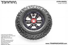 Carbon Fibre Hypa hub with Black Trampa Tyre