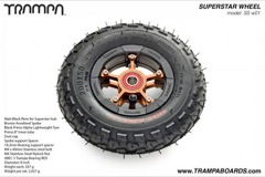 Superstar wheel - Black Rim with Bronze Anodised spokes and Black Alpha tyre