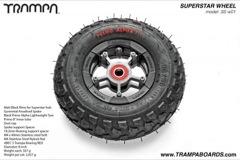 Superstar wheel - Black Rim with Gunmetal Anodised spokes and Black Alpha tyre