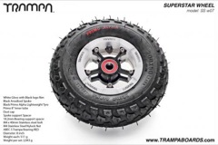 Superstar wheel - White Gloss Rim with Black Anodised Spokes and Black Alpha tyre
