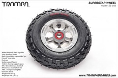 Superstar wheel - White Gloss Rim with Silver Anodised spokes and Black Alpha tyre