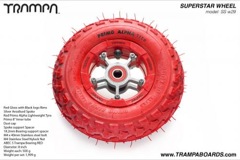 Red Gloss Rim with Silver Anodised spokes and Red Alpha tyre
