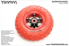 Red Gloss Rim with Black Anodised spokes and Red Alpha tyre