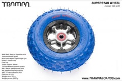 Matt Black Rim with Silver Anodised Spokes and Blue Alpha Tyre